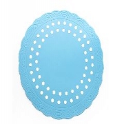 藍白相間硅膠餐桌墊，防滑隔熱墊子_硅膠廚具